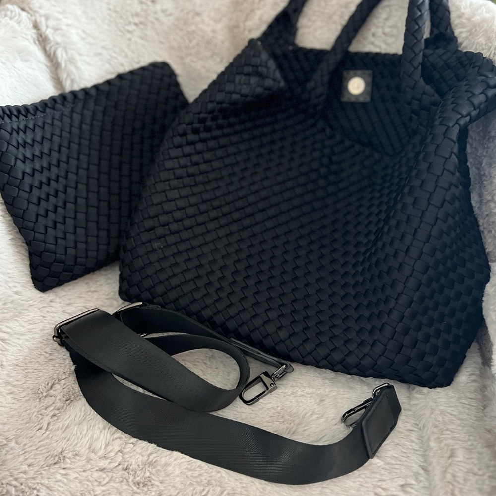 BCBG from Nordstrom Rack Black Woven Tote Bag
